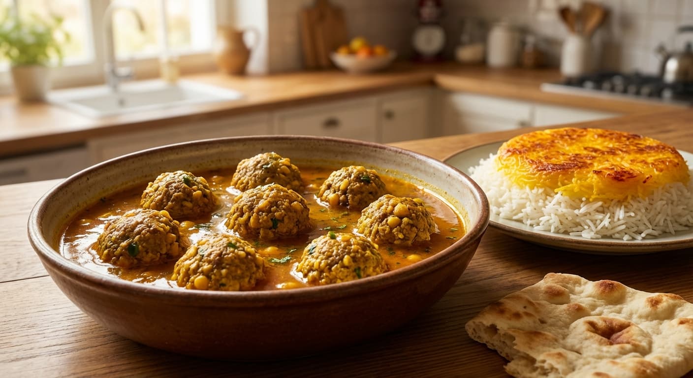 Kufteh Kermani — Kerman-Style Meatballs in Tomato Broth - authentic persian recipe