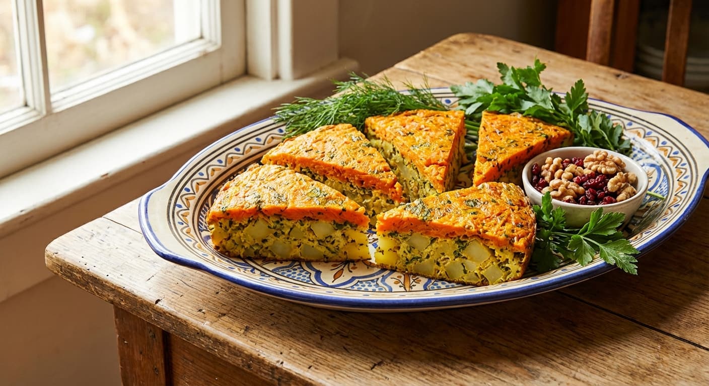Kuku-ye Do Rang — Two-Colored Persian Frittata - authentic persian recipe