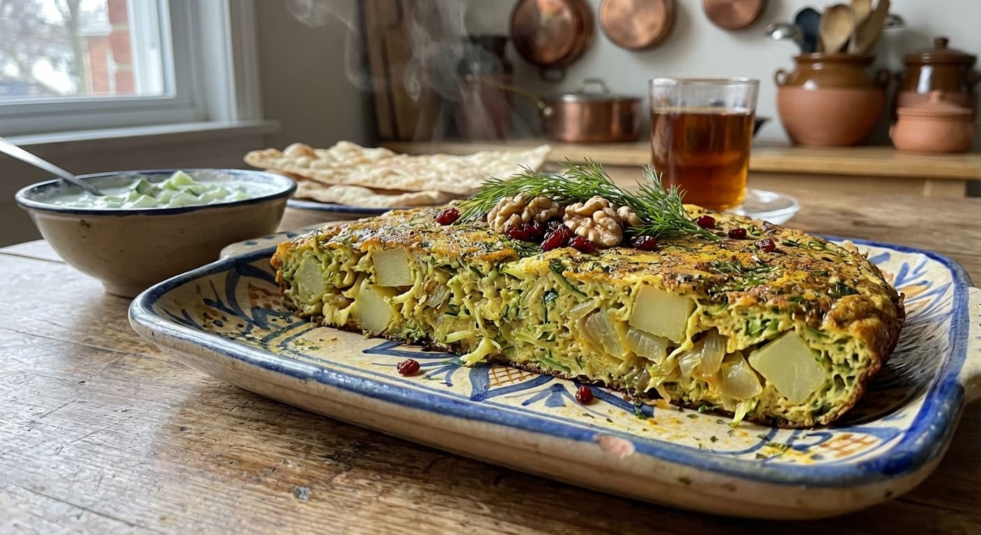 Kuku-ye Kadoo — Persian Zucchini Frittata - authentic persian recipe