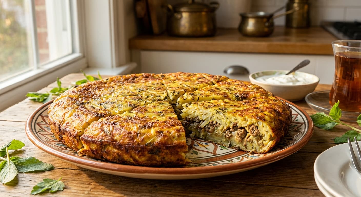 Kuku-ye Khanom Jaan — Persian Herb and Meat Frittata - authentic persian recipe