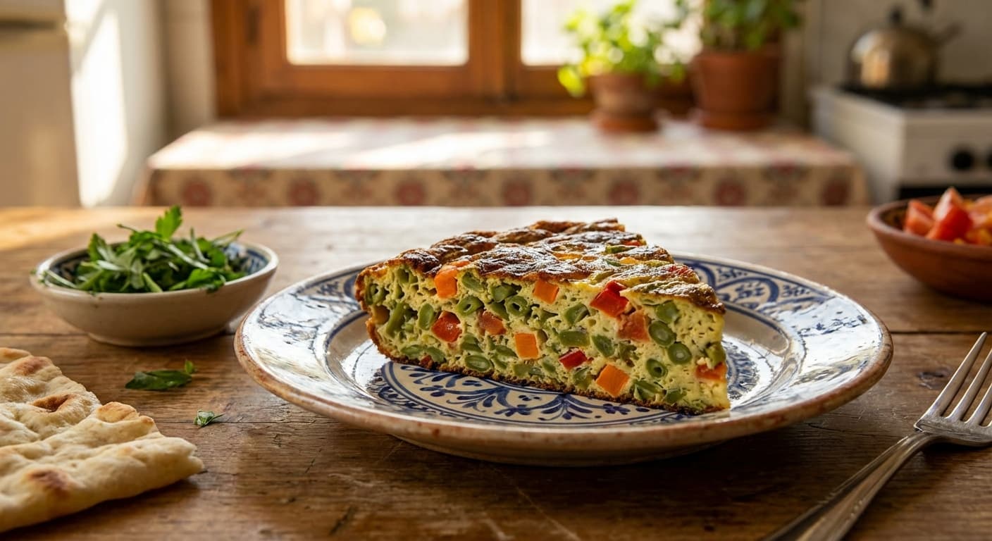 Kuku-ye Loobia Sabz — Persian Green Bean Frittata - authentic persian recipe