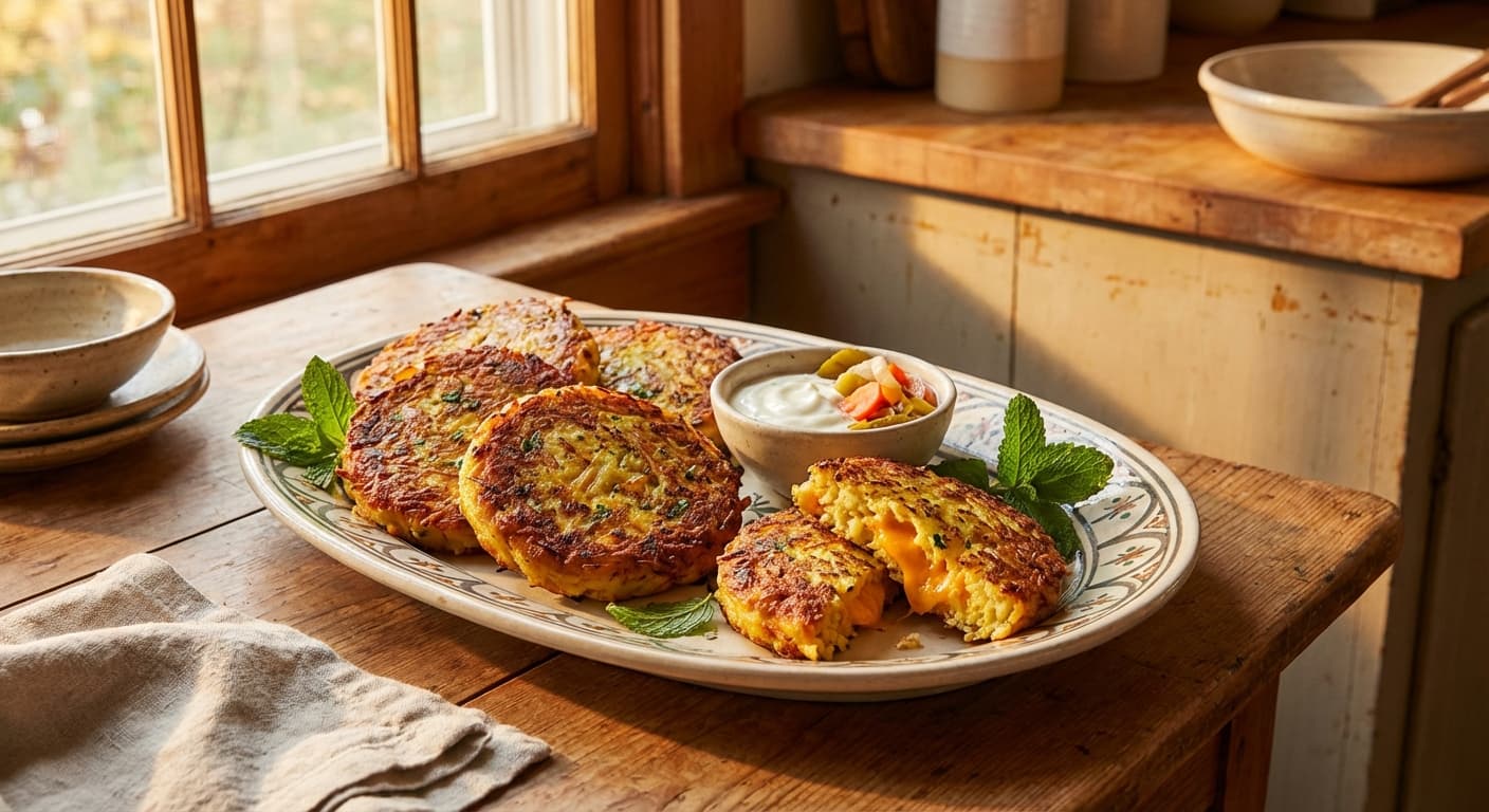 Kuku-ye Sibzamini — Persian Cheddar Potato Frittters - authentic persian recipe