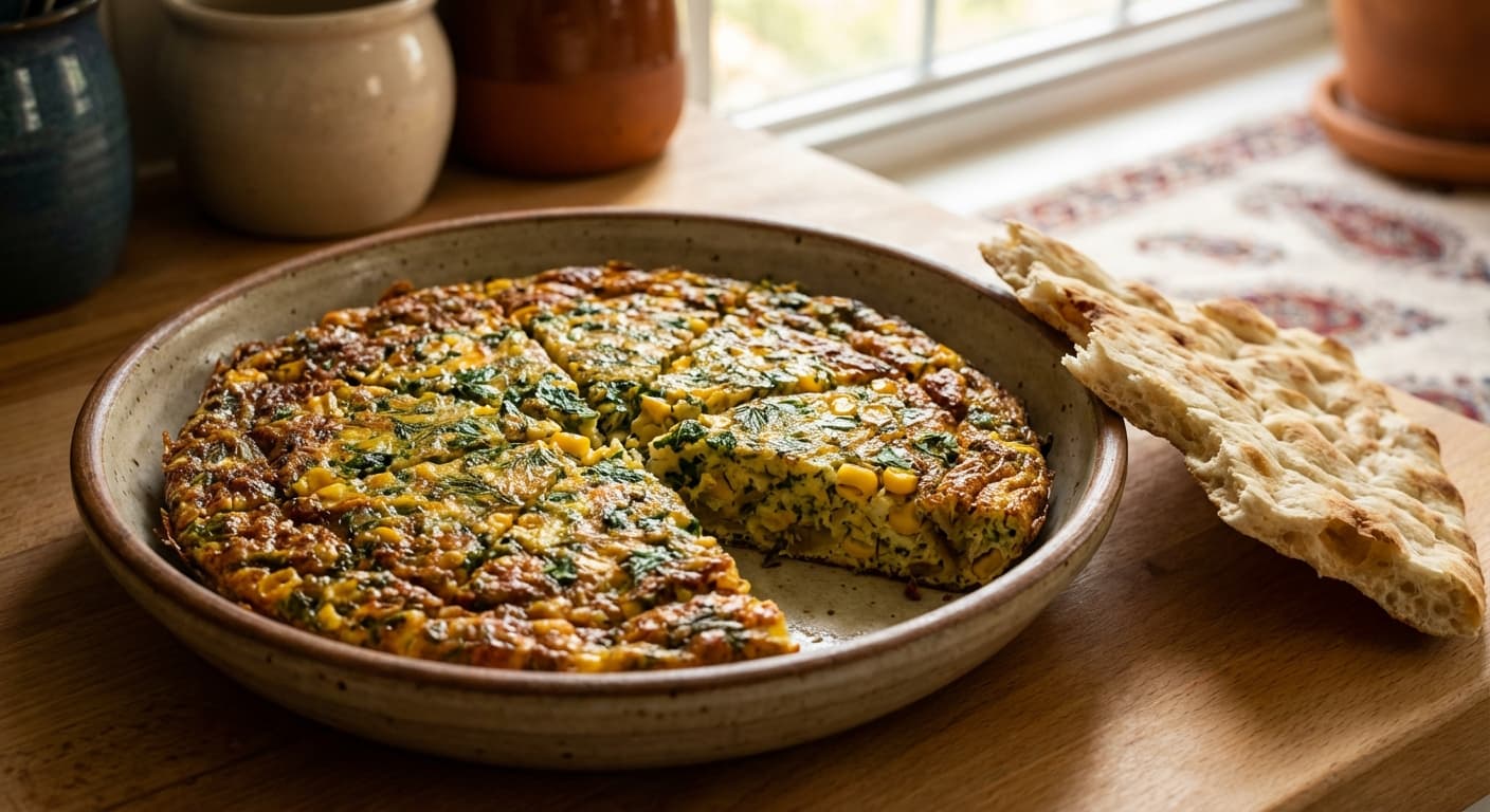Kuku-ye Zorrat — Persian Corn Frittata - authentic persian recipe