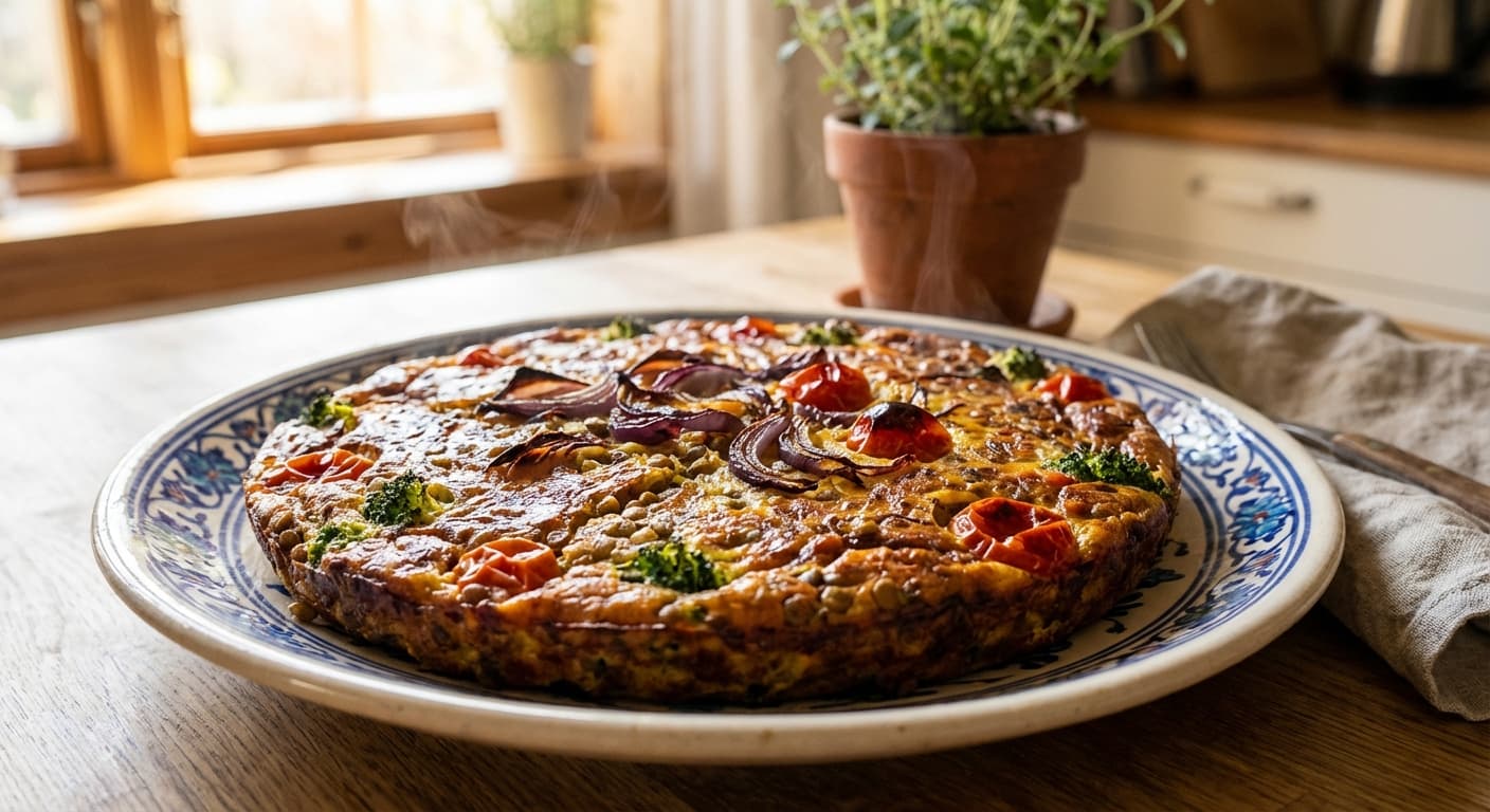 Kuku-ye Adas va Broccoli — Persian-Inspired Lentil & Broccoli Frittata - authentic persian recipe