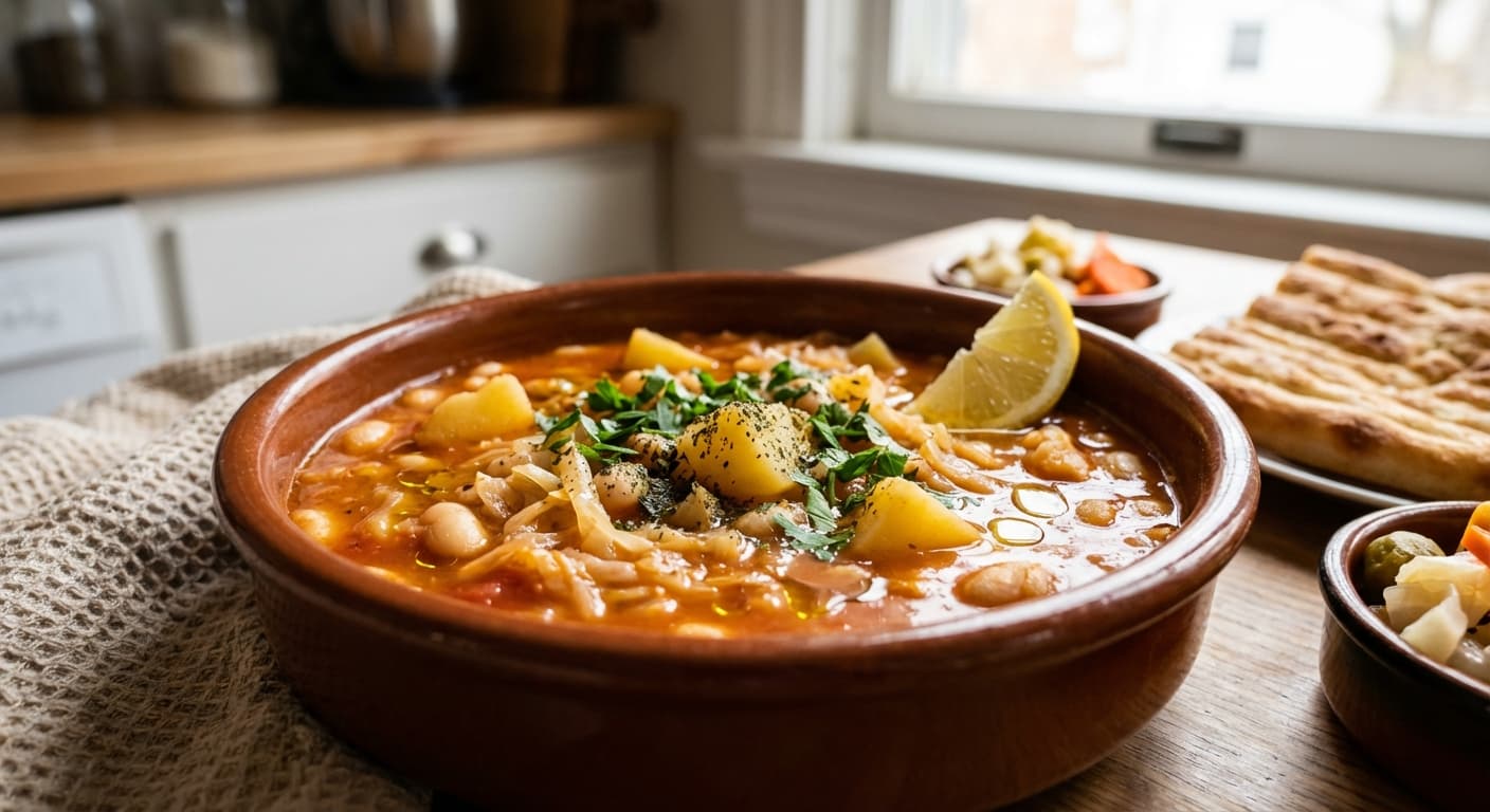 Loobia Sefid — Persian White Bean and Cabbage Soup - authentic persian recipe