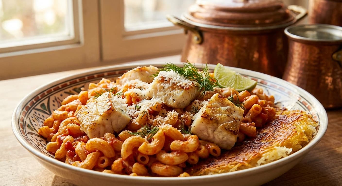 Makaroni ba Mahi — Persian-Style Fish Macaroni - authentic persian recipe