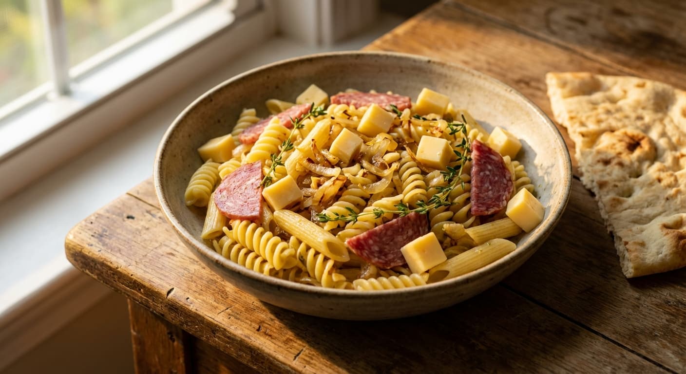 Makaronii Sard ba Panir — Persian Cold Macaroni with Cheese - authentic persian recipe