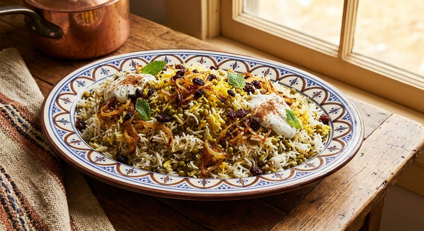 Mash Polo — Persian Mung Bean Rice - authentic persian recipe