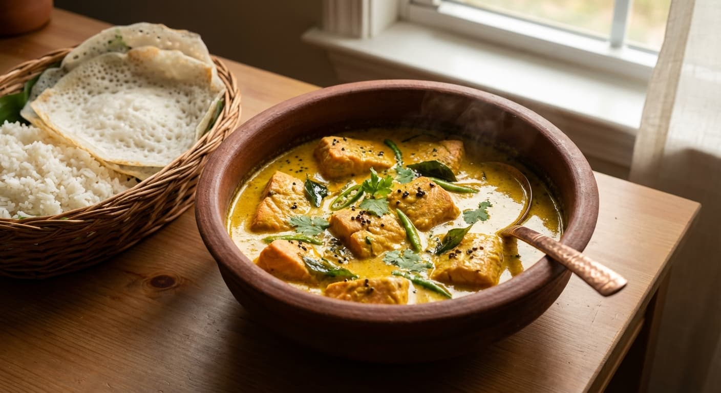 Meen Moilee (മീൻ മോളി) — Kerala Coconut Fish Curry - authentic indian dish