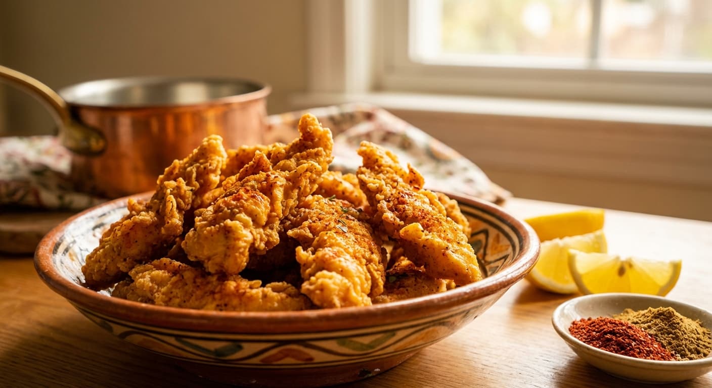 Morgh Espaysi — Persian-Style Crispy Spicy Fried Chicken - authentic persian recipe