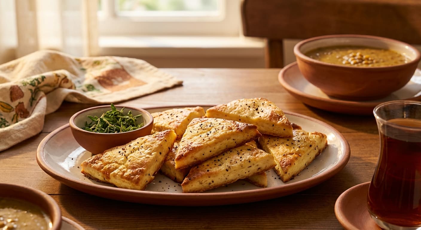 Moslase Poniri — Persian Savory Cheddar Triangles - authentic persian recipe