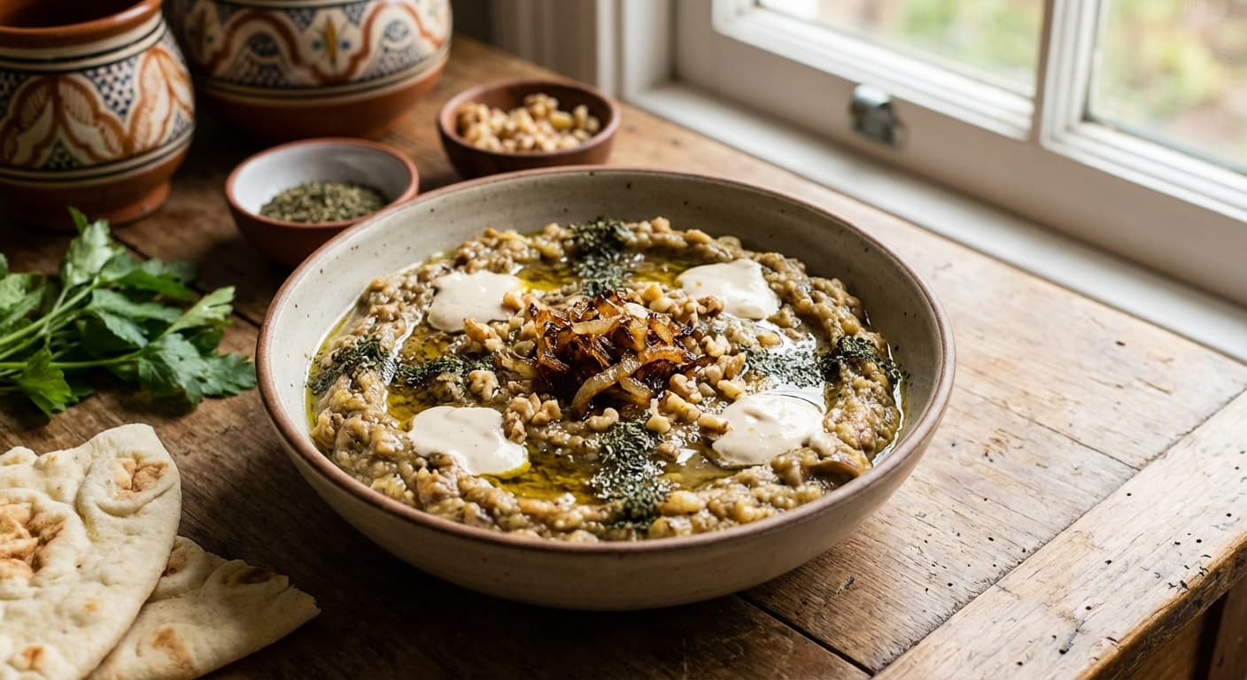 Moutabal-e Bademjan — Persian Smoky Eggplant Dip with Kashk - authentic persian recipe