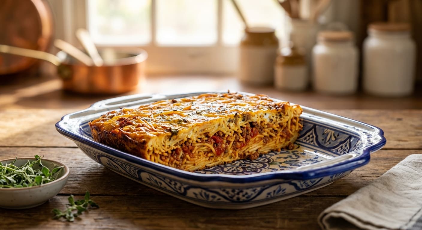 Nan-e Espagheti — Persian-Style Spaghetti Casserole - authentic persian recipe