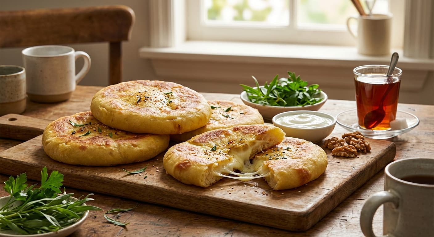 Nan Sibzamini Paniri ( ) — Persian Cheesy Potato Bread - authentic persian recipe
