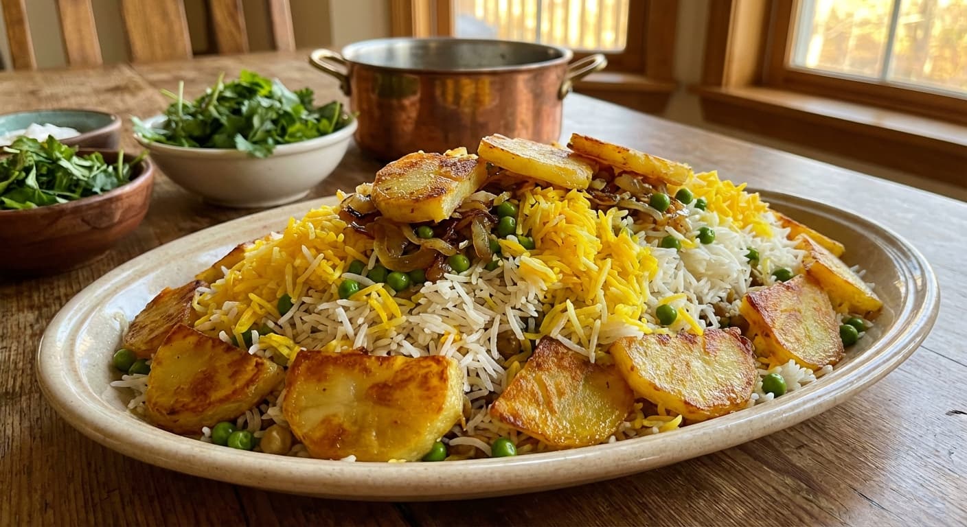 Nokhod Polo — Persian Green Pea Rice - authentic persian recipe