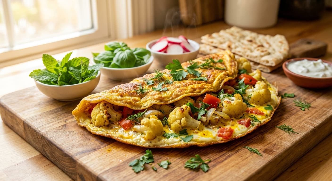 Omelet-e Gol-e Kalam — Persian Cauliflower Omelette - authentic persian recipe