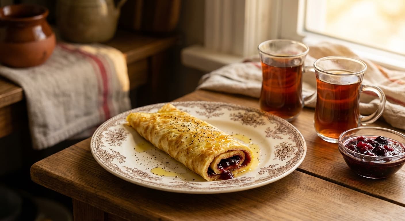 Omelet Moraba — Persian Sweet Jam-Filled Omelette - authentic persian recipe