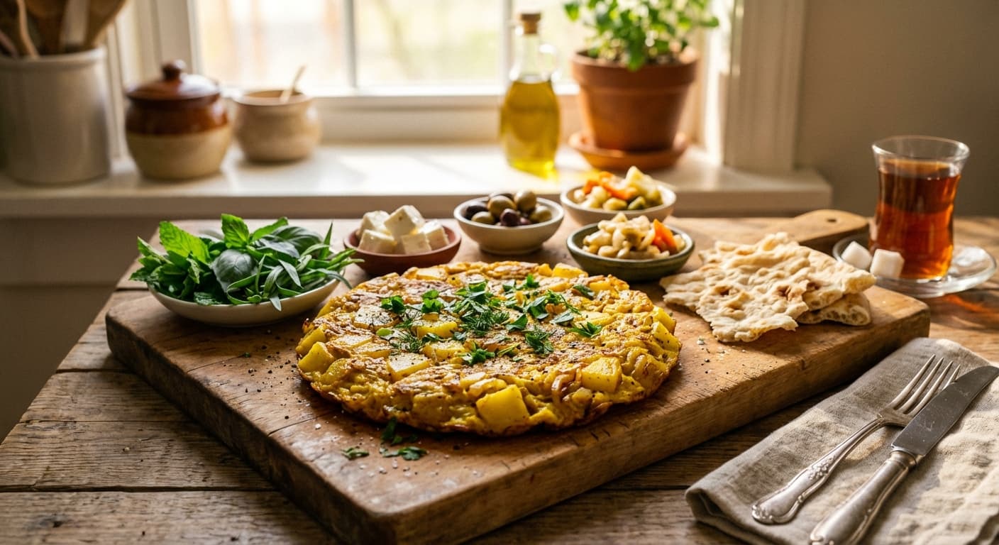 Omelet Sib Zamini — Persian Potato Omelet - authentic persian recipe