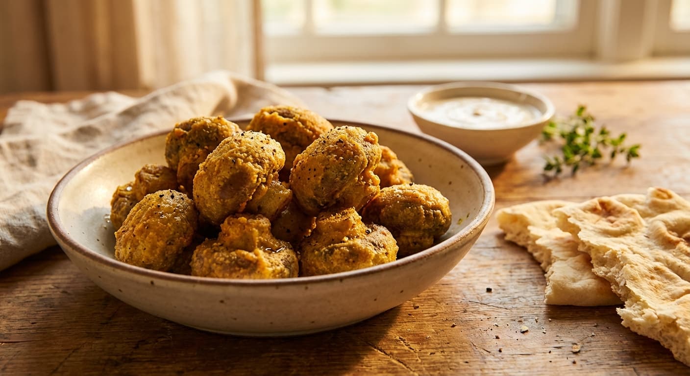 Ordoor Gharch — Persian-Style Crispy Mushrooms - authentic persian recipe