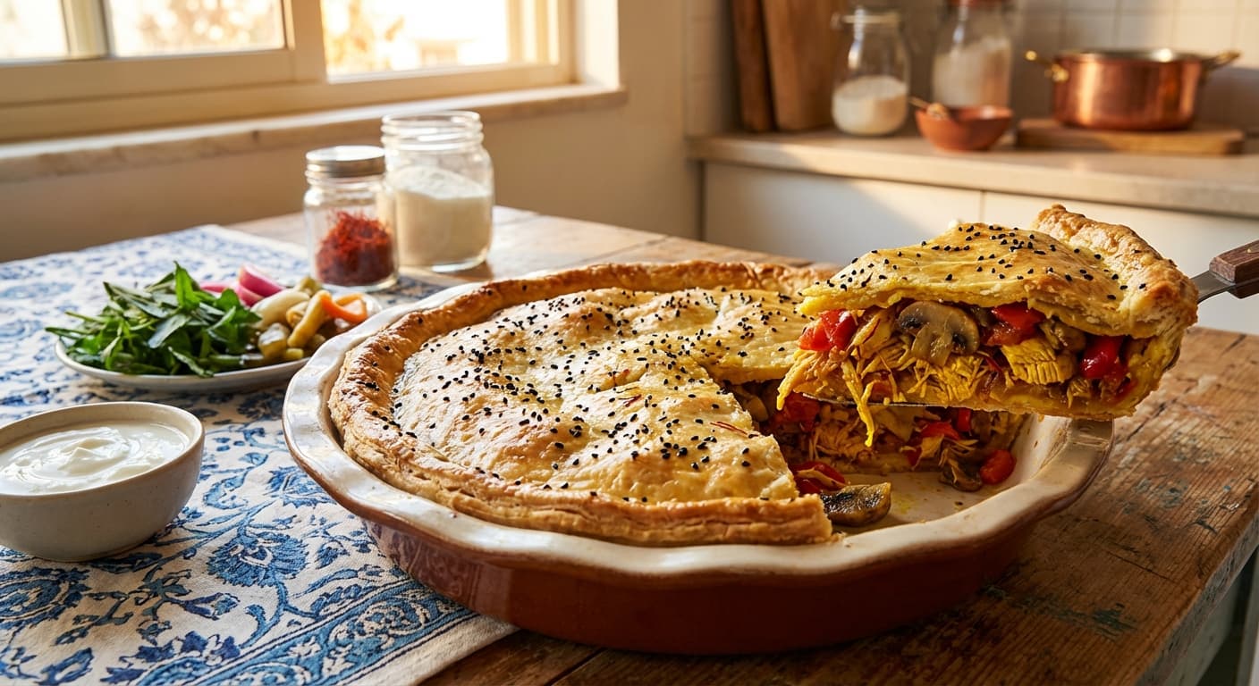 Paye Morgh — Persian Saffron-Infused Chicken Pie - authentic persian recipe