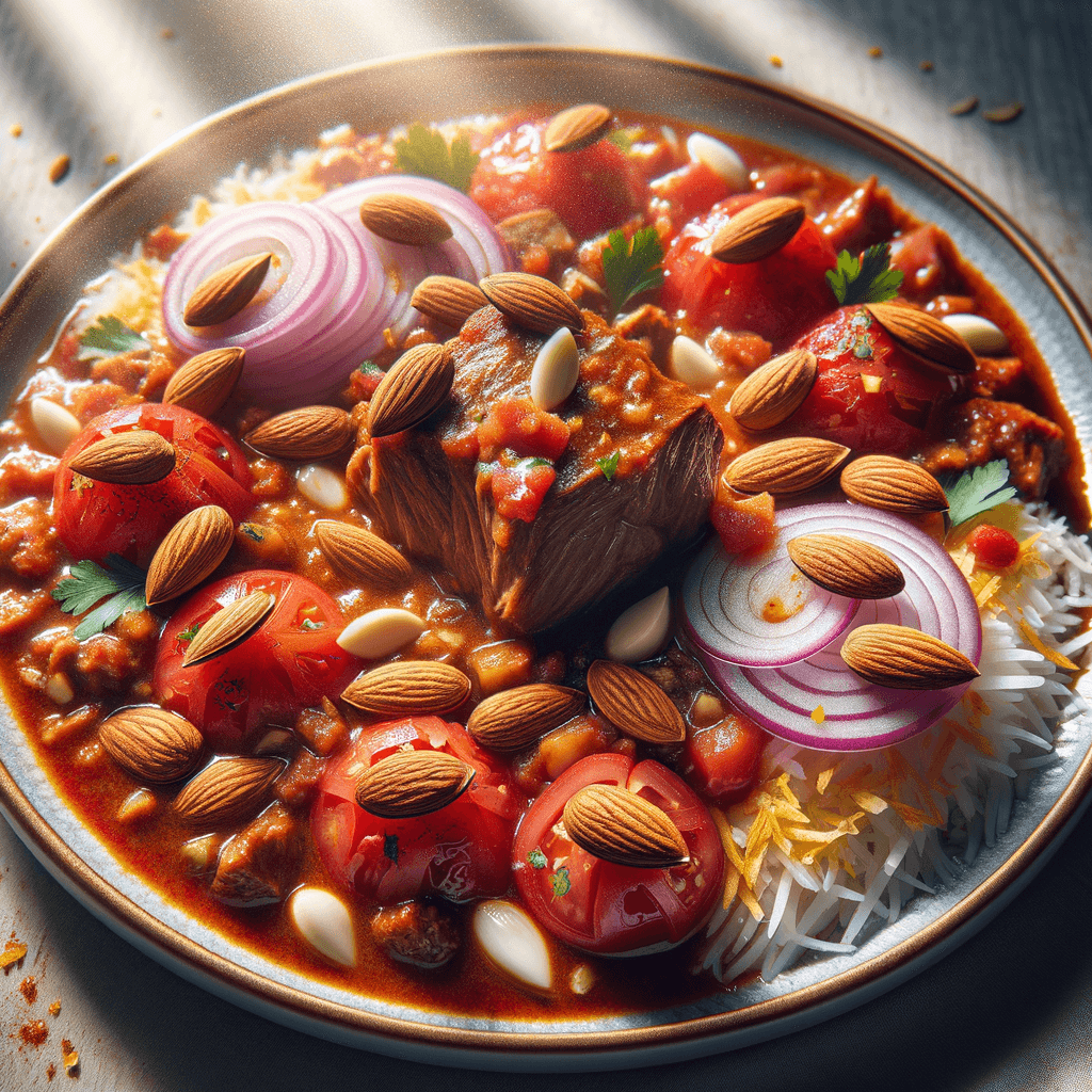 Kermanshahi Almond Stew (Khoresht-e Khelal)