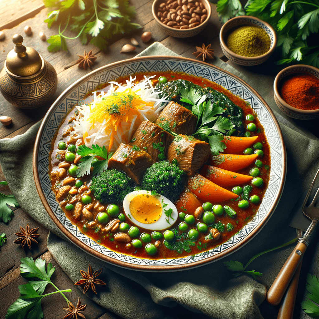 Persian Parsley Stew with Meatballs and Eggplant (Ja'fari Ghoorme)