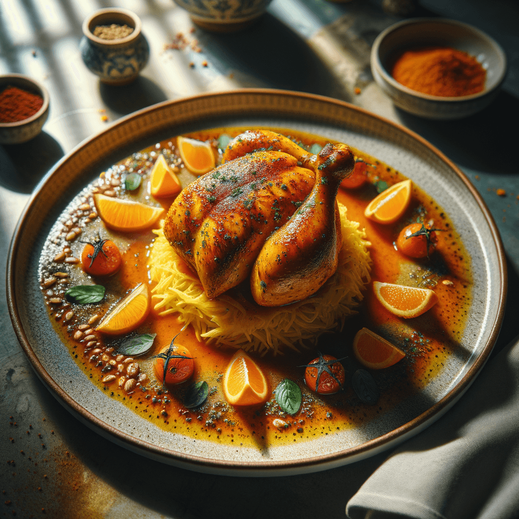 French-Style Chicken in Orange Saffron Sauce