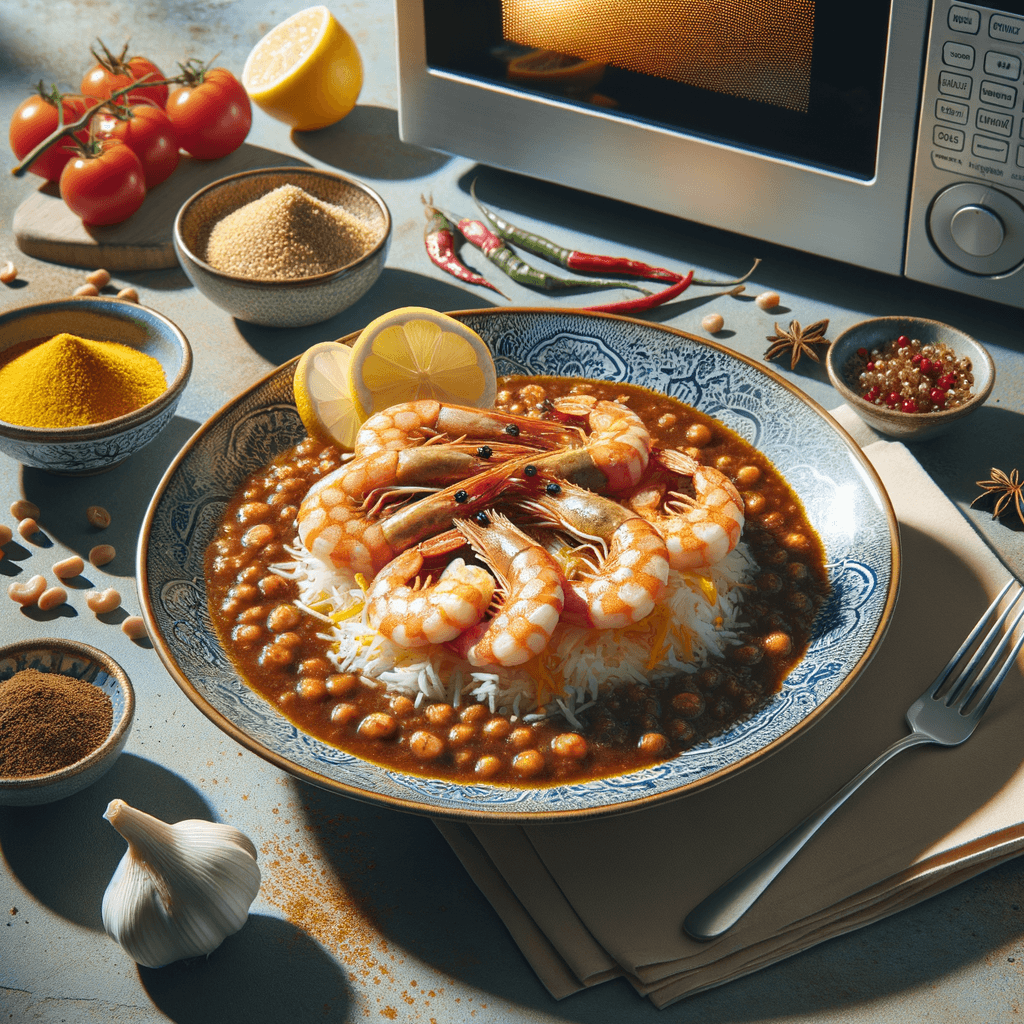 Microwave Shrimp in Creamy White Sauce