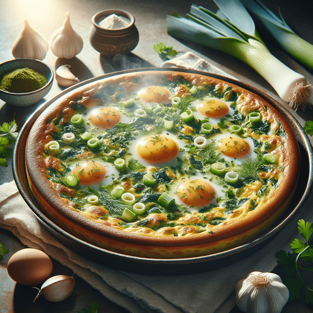 Microwave Persian Herb Frittata (Kookoo Sabzi)