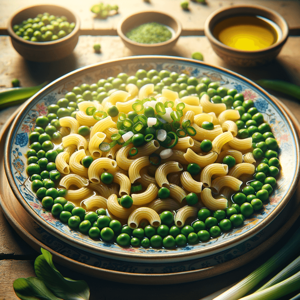 Creamy Green Pea Macaroni Soup with Veal