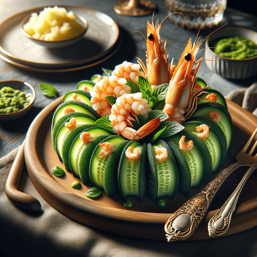 Chilled Cucumber & Shrimp Canapés