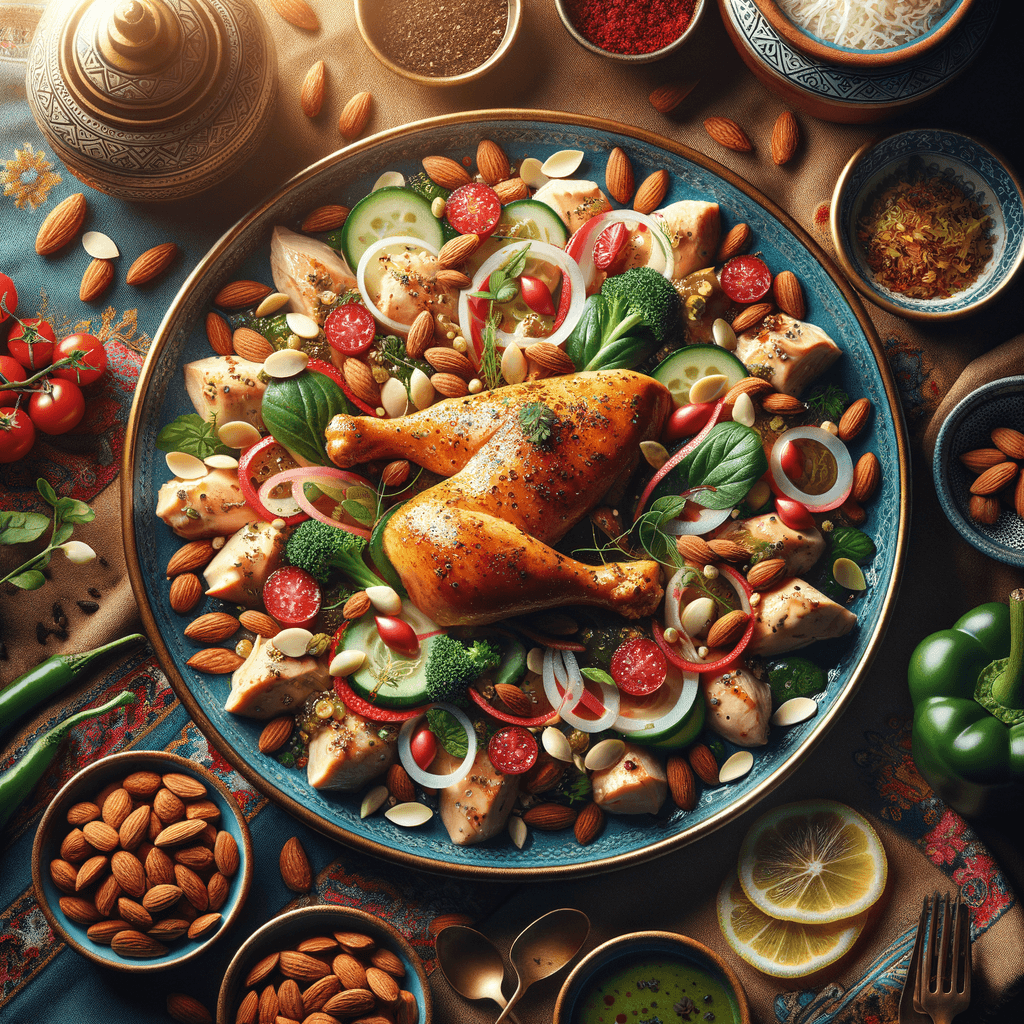 Persian-Inspired Chicken and Almond Hors d’Oeuvre