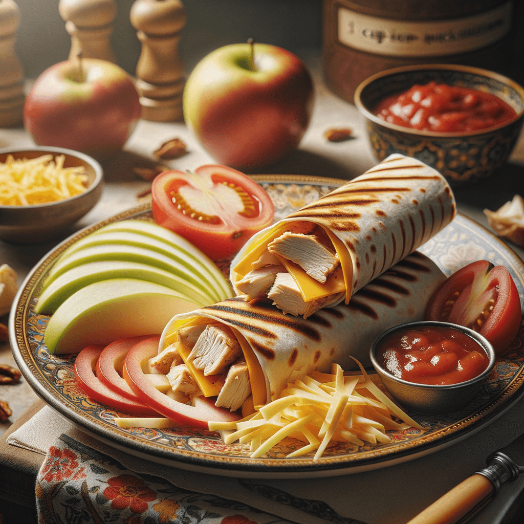 Crispy Chicken & Apple Cheddar Lavash Wraps