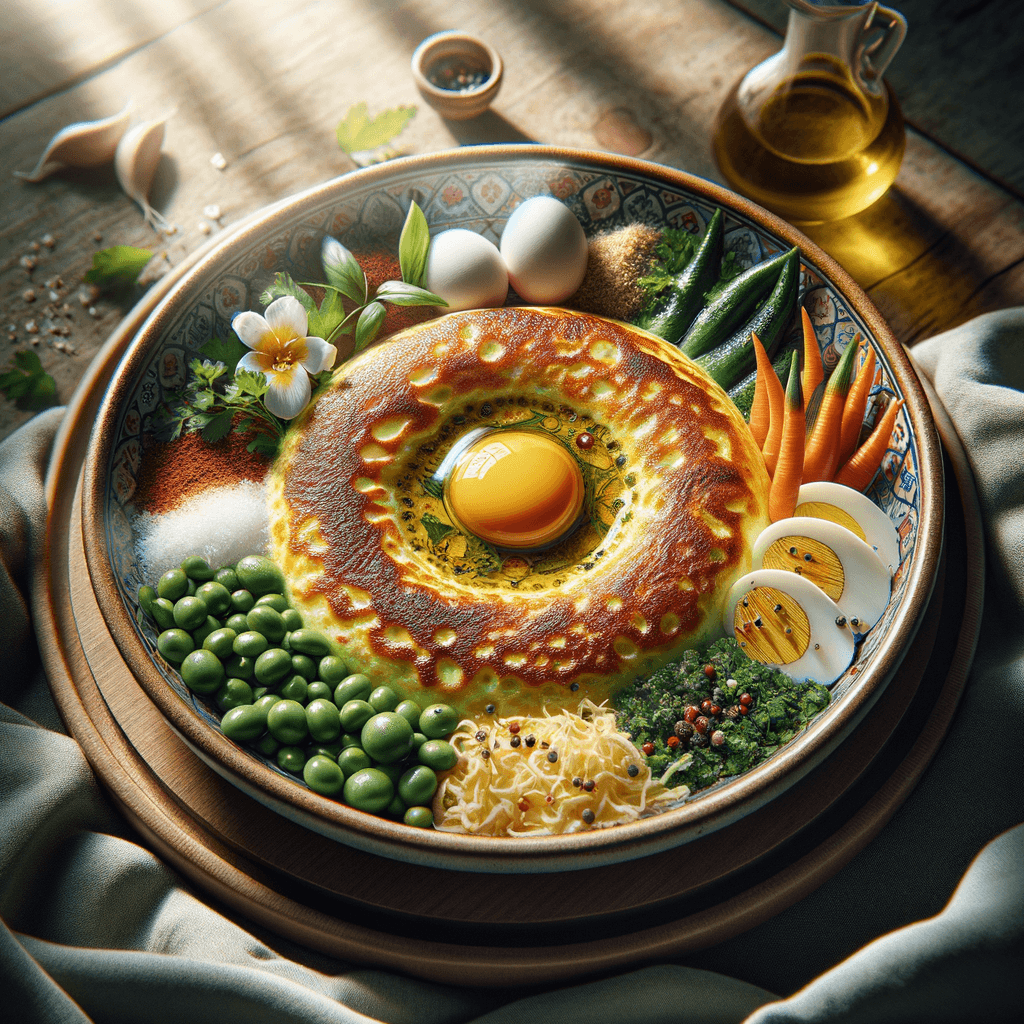 Classic Persian Tomato and Cheese Omelet