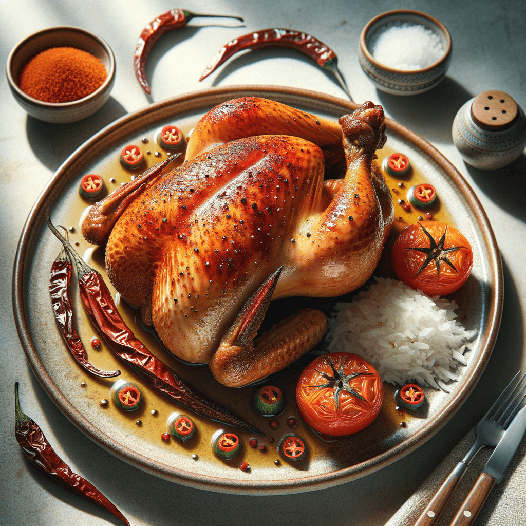 Persian-Style Whole Oven-Roasted Chicken (Morgh Dorsete Dar Far)