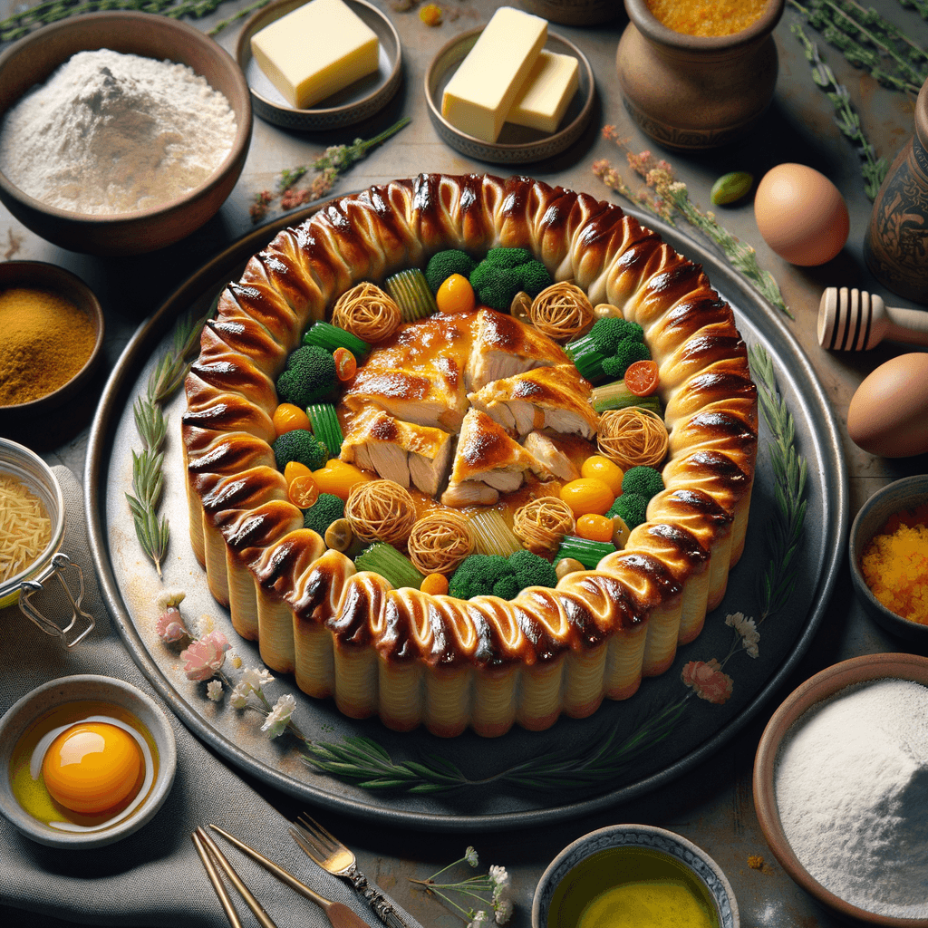 Golden Chicken & Garden Vegetable Pie