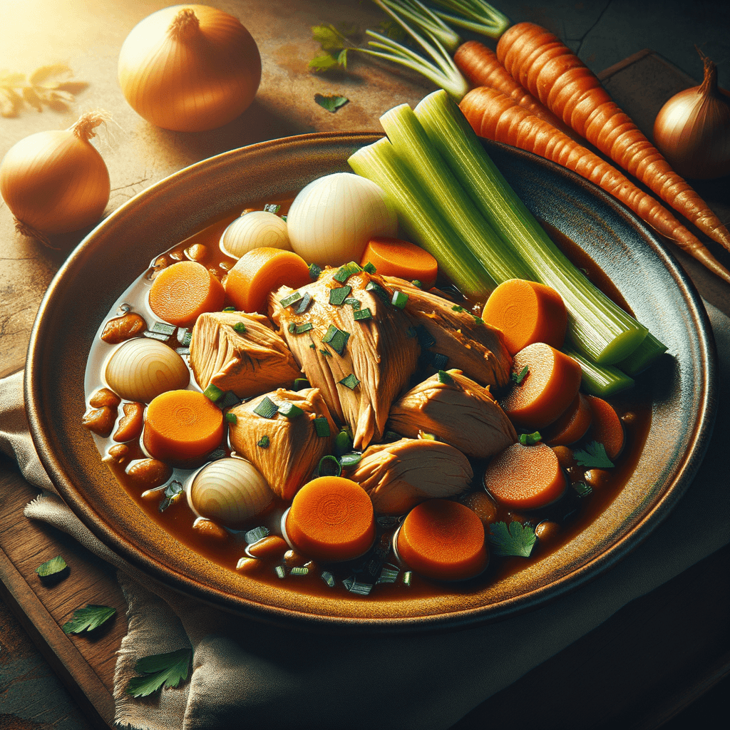 Persian-Style Golden Chicken Stew with Carrots, Celery & Citrus