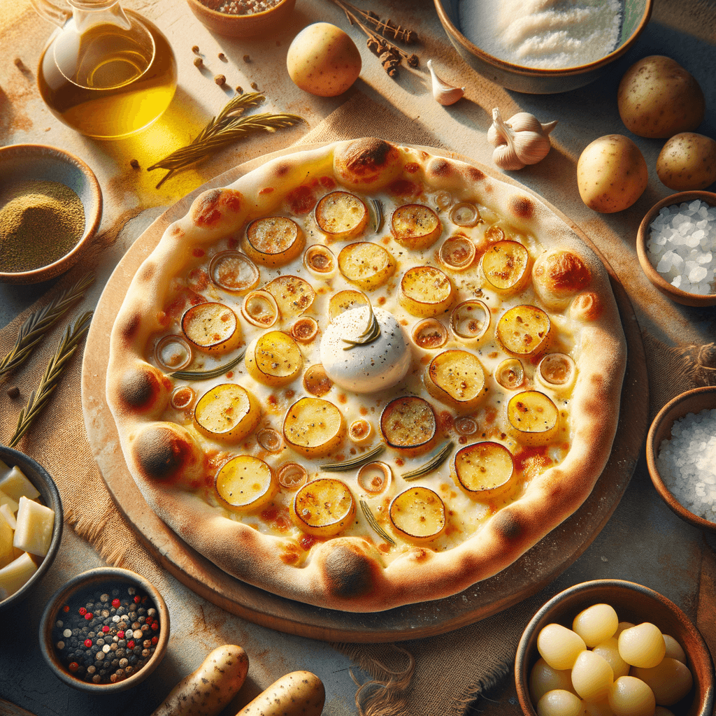 Persian-Style Potato Crust Pizza (Pitzay-e Sib Zamini)