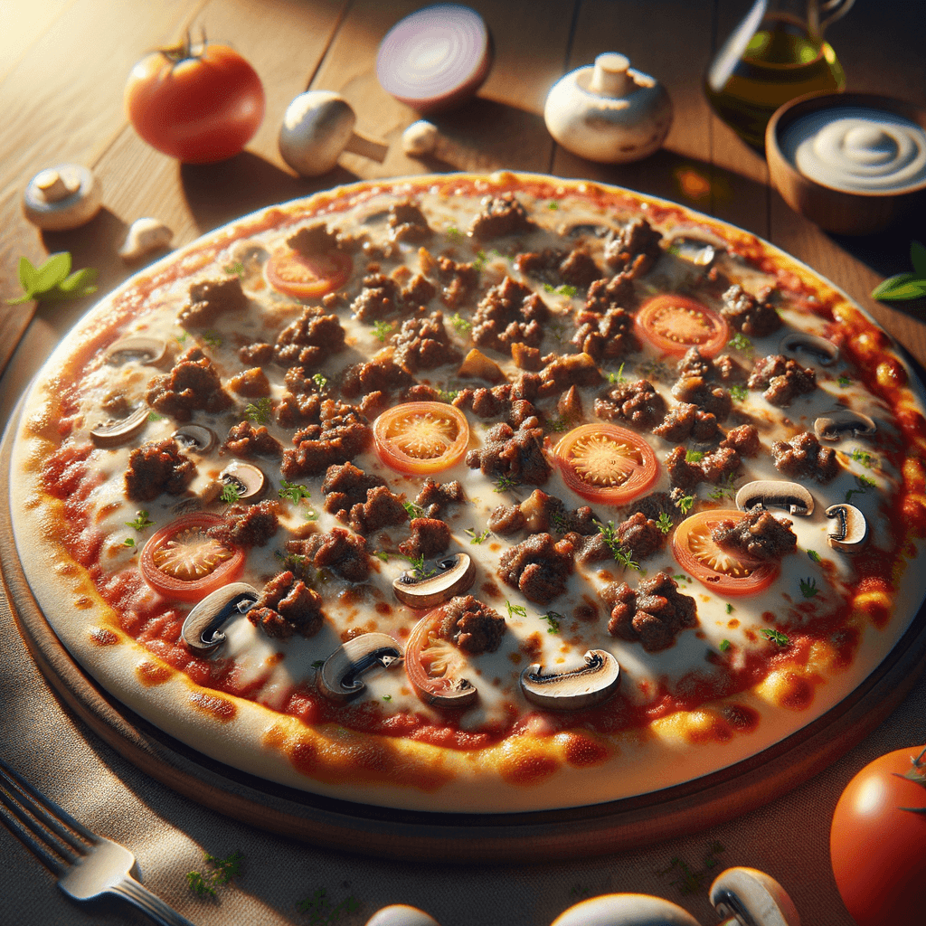 Savory Mushroom & Beef Pizza