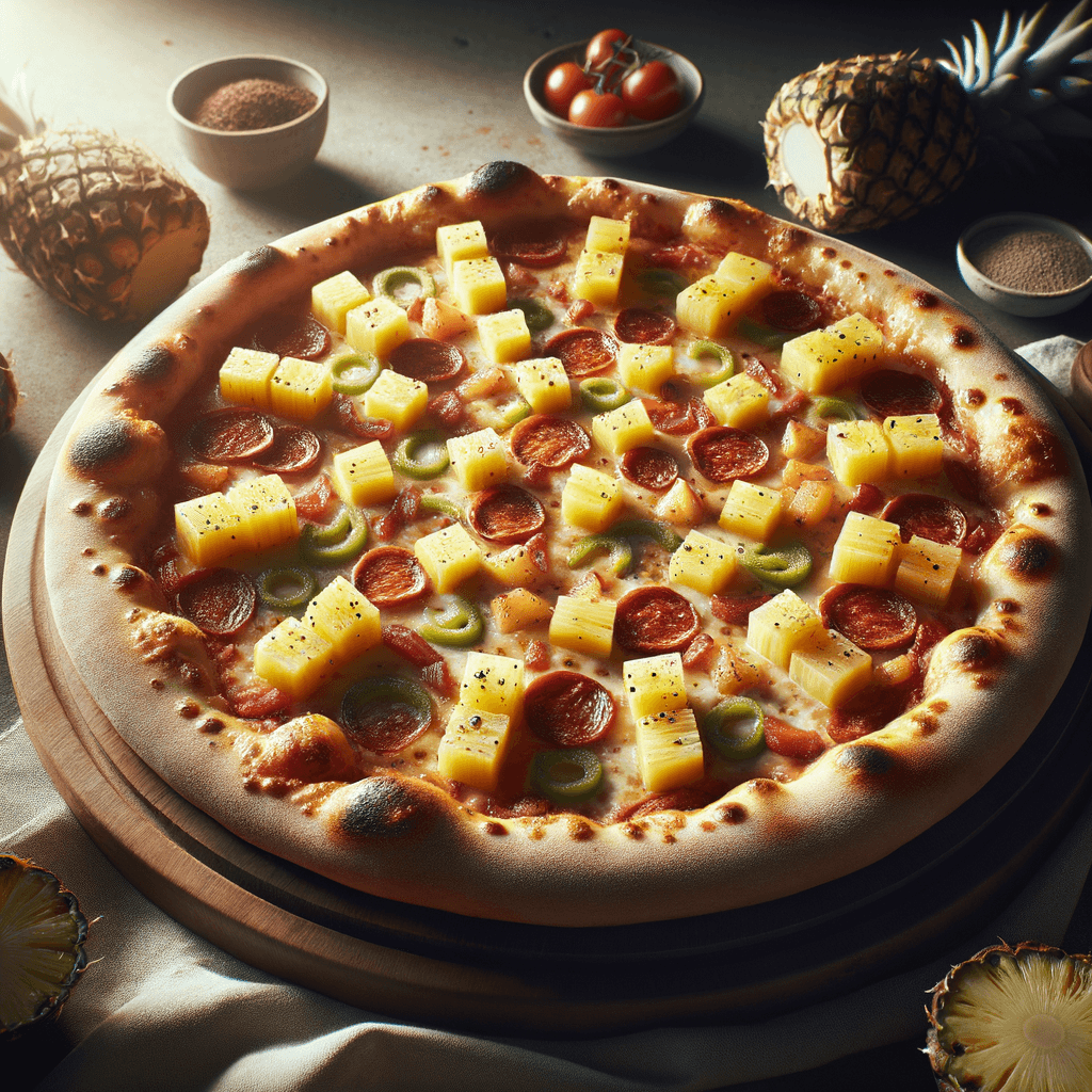 Savory Pineapple & Herb Meat Pizza