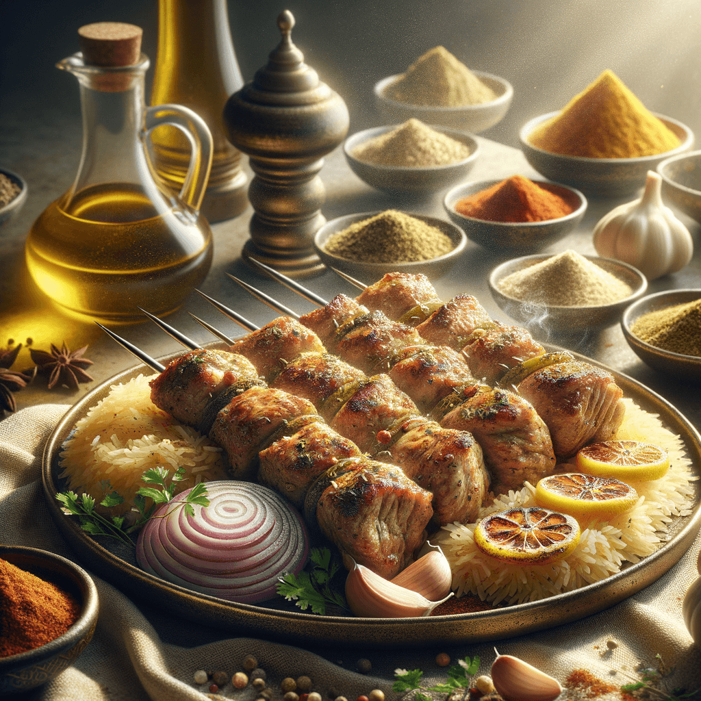 Classic Persian Jujeh Kebab with Lemon & Spices