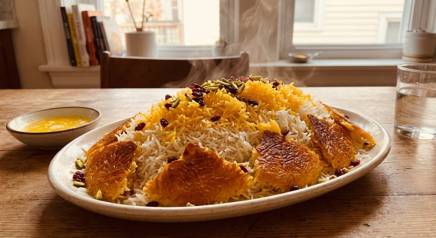 Chelo — Persian Steamed Rice with Tahdig - authentic persian recipe