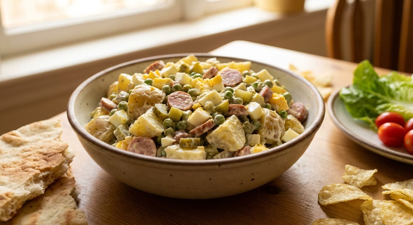 Salat Olivye — Persian Chicken Olivier Salad - authentic persian recipe