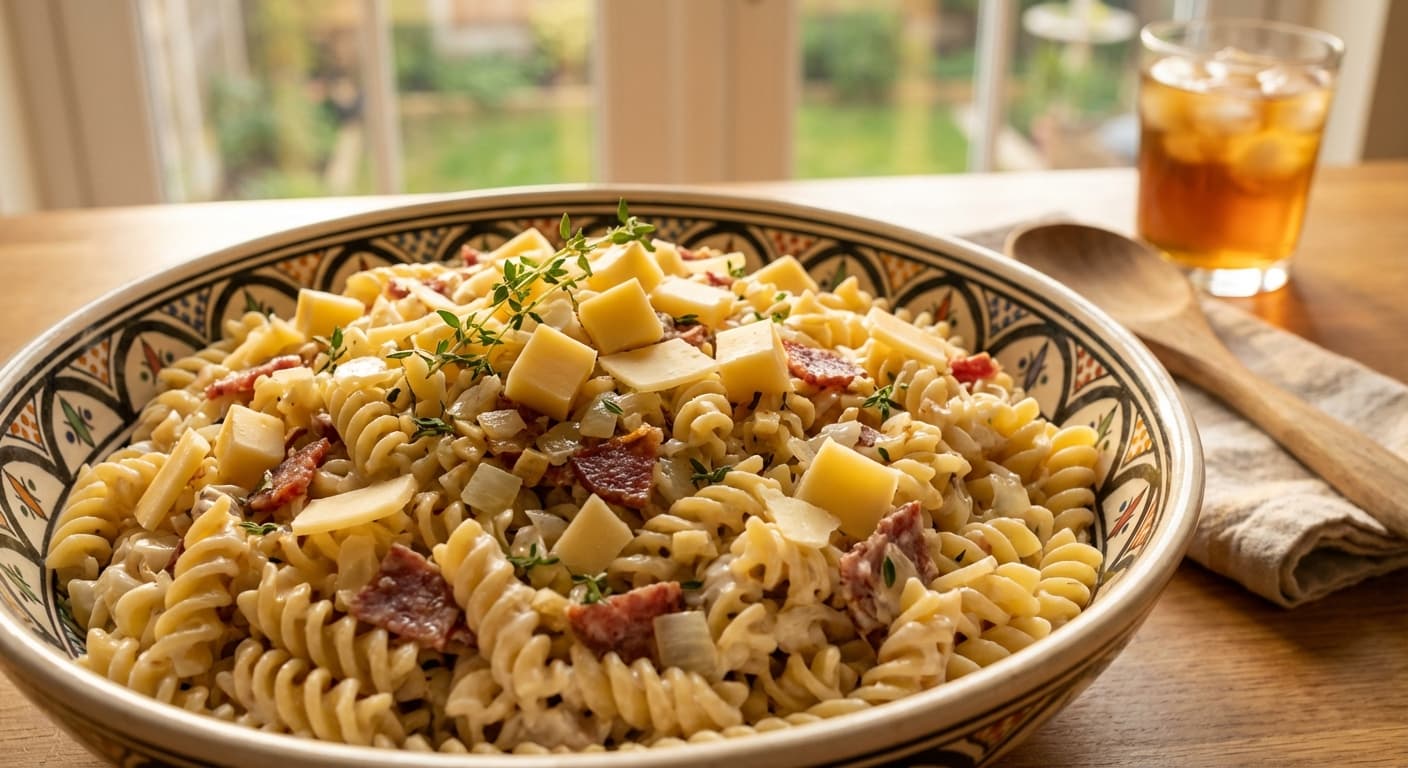 Makaronis Sard ba Panir — Persian Cold Pasta with Cheese - authentic persian recipe