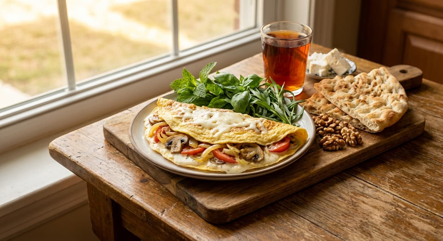 Omelet-e Tokhm-e Morgh — Persian Creamy Vegetable Omelette - authentic persian recipe
