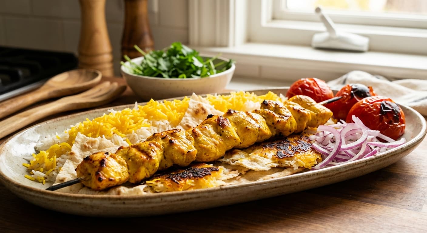 Joojeh Kabab — Persian Saffron-Yogurt Grilled Chicken - authentic persian recipe