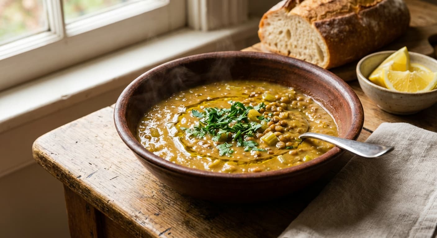 Soup-e Adas va Karafs — Persian Lentil and Celery Soup - authentic persian recipe