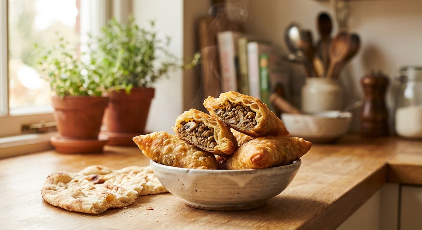 Samosa-ye Goosht — Persian-Style Crispy Meat & Herb Pastries - authentic persian recipe
