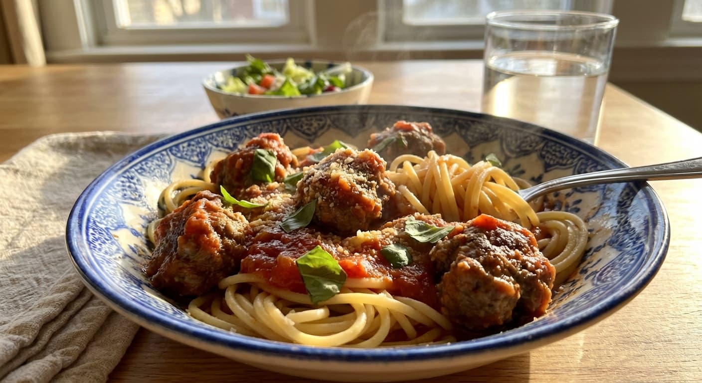 Goosht Ghelgheli ba Spaghetti — Persian Meatballs with Pasta - authentic persian recipe