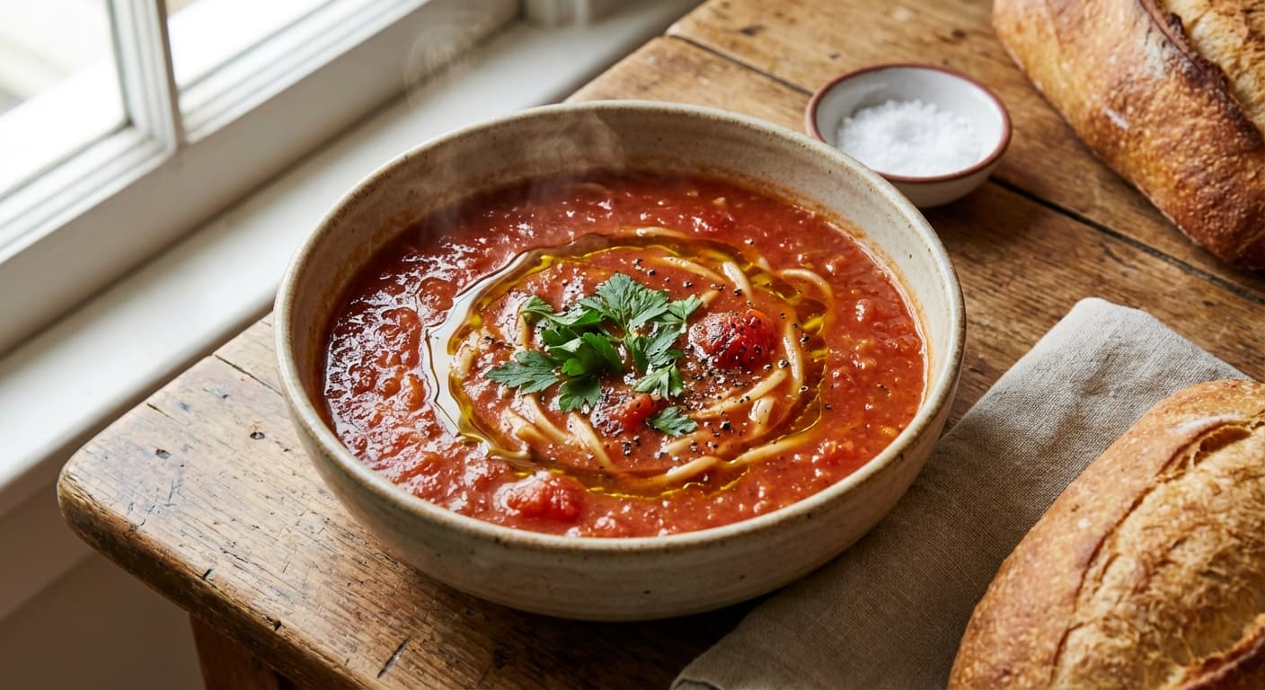 Soup-e Gojeh Farangi — Persian Tomato Noodle Soup - authentic persian recipe